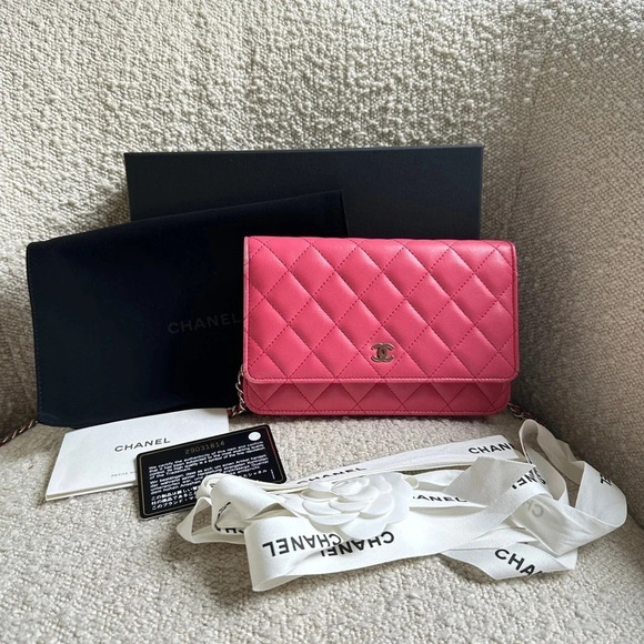 Chanel Barbie Pink Wallet on  Chain WOC - Picture 1 of 14